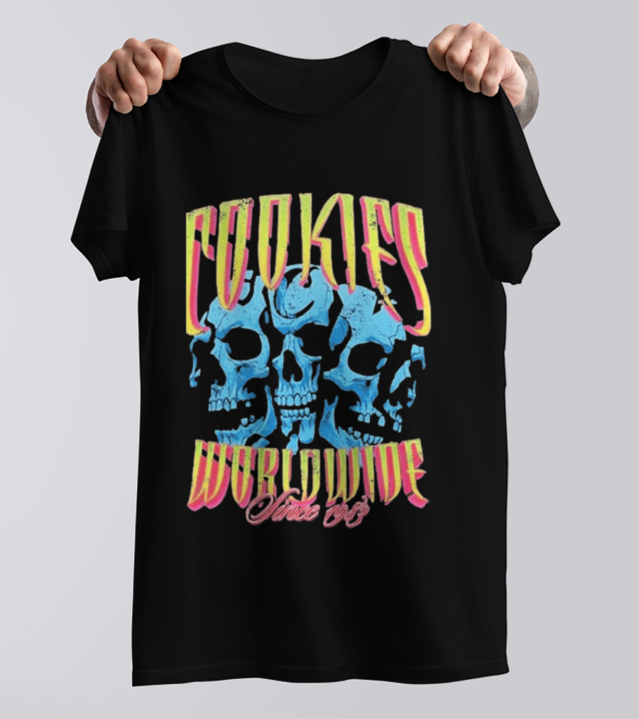 Cookies Worldwide Shattered Skulls Since 1989 T-Shirt