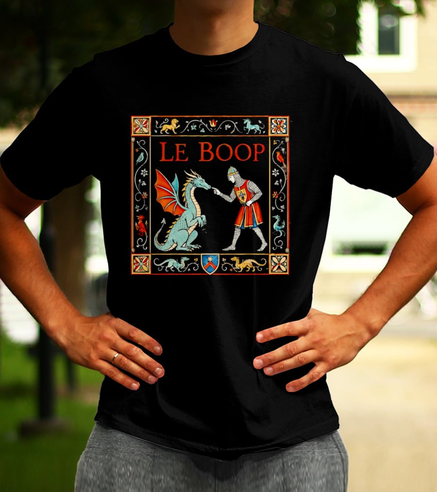 Le Boop Medieval Knight And Dragon Encounter T-Shirt
