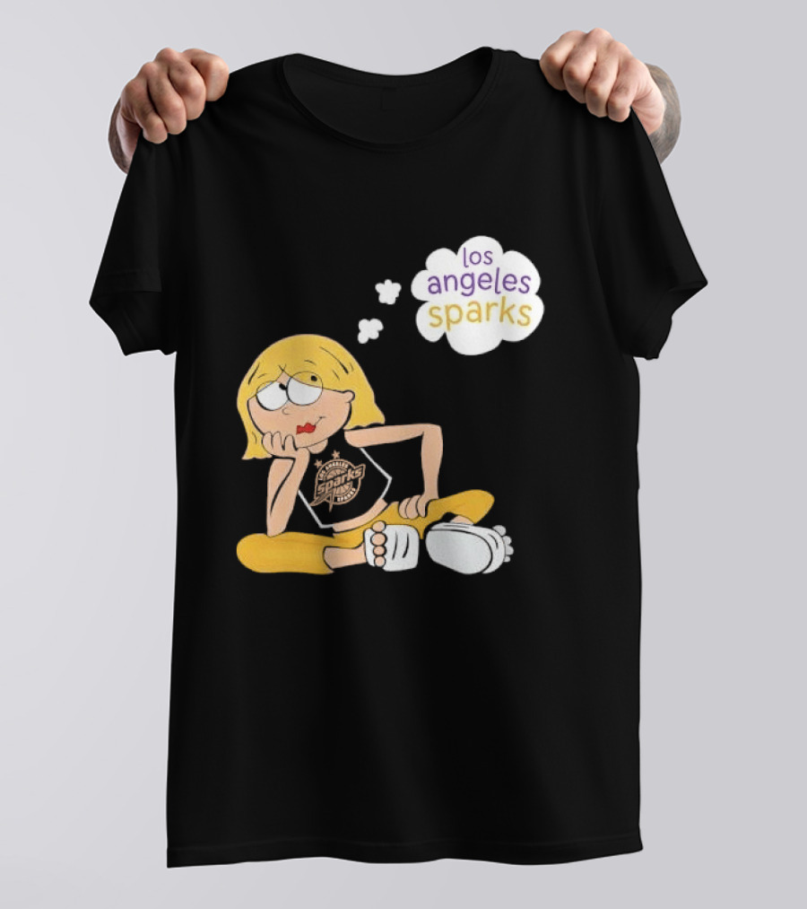 Los Angeles Sparks WNBA Blonde Girl With Astronaut Thought Bubble T-Shirt