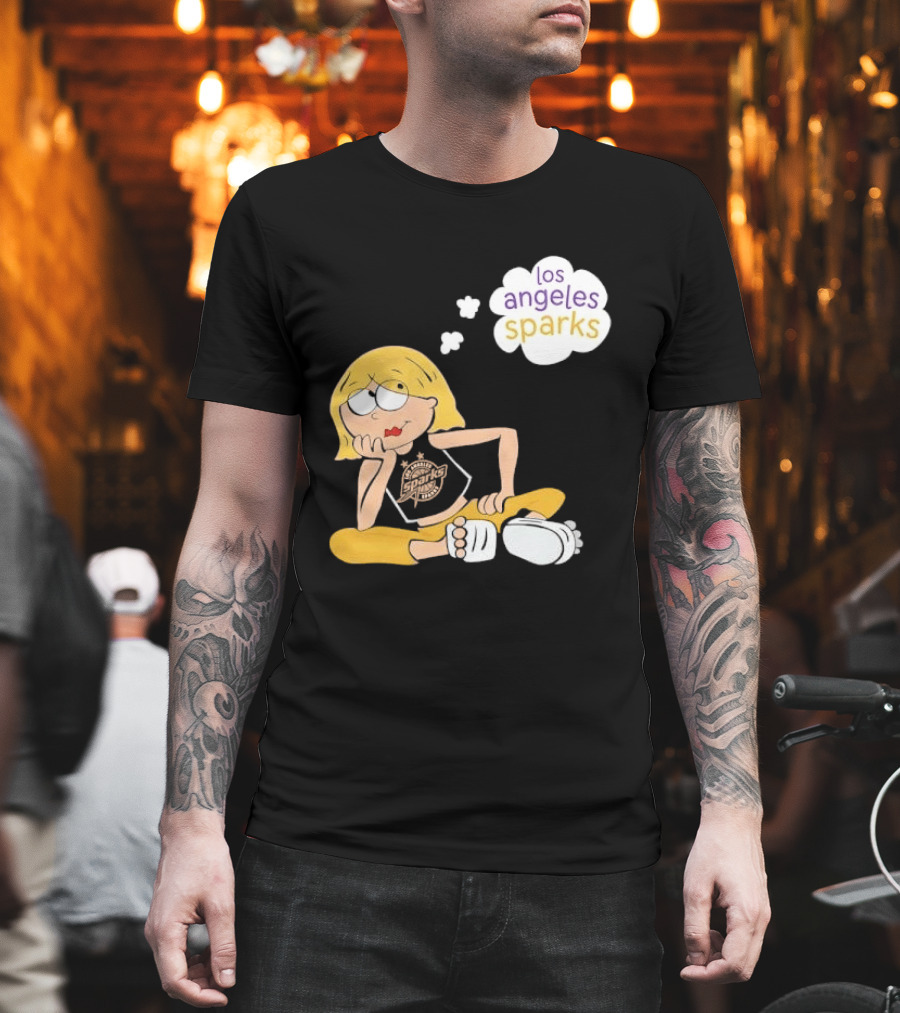 Los Angeles Sparks WNBA Blonde Girl With Astronaut Thought Bubble T-Shirt