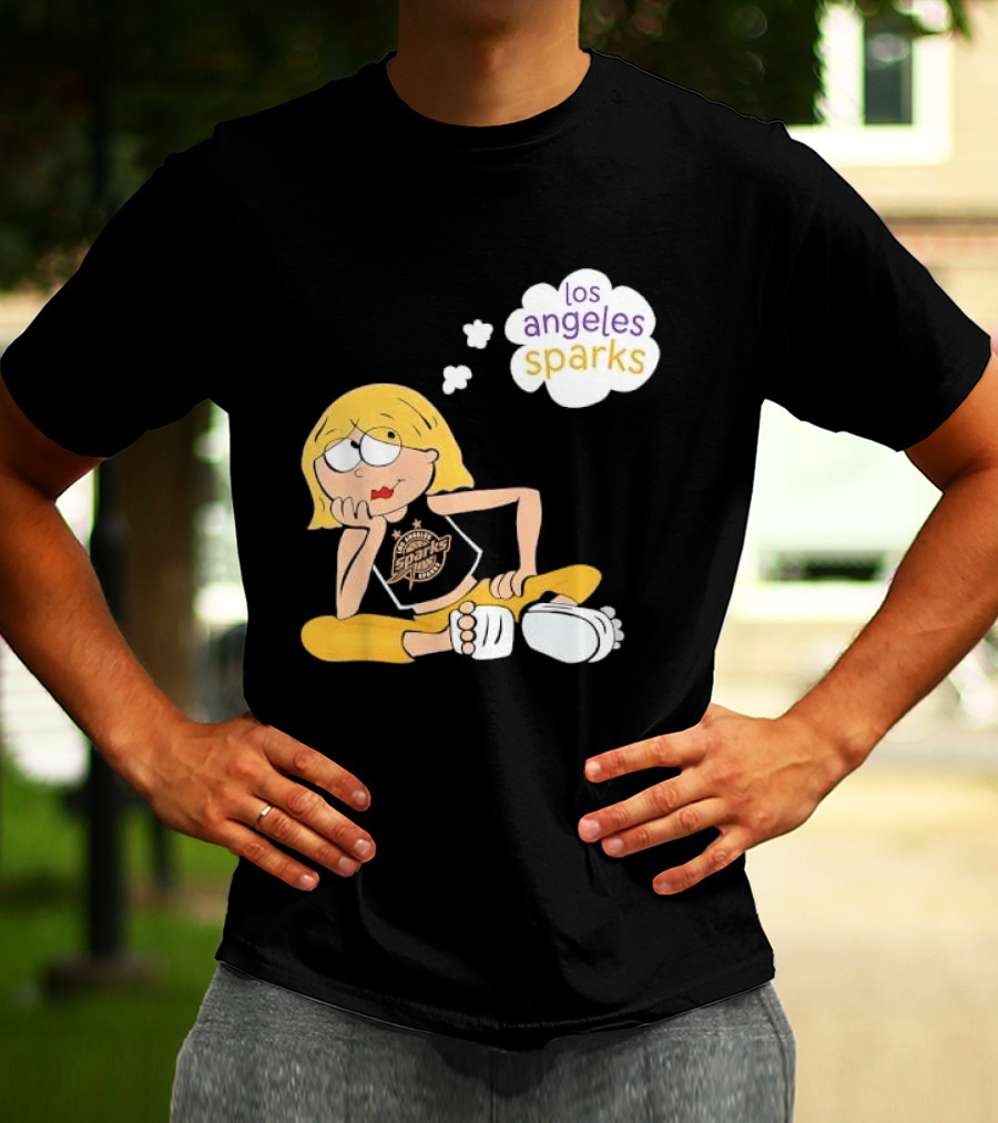 Los Angeles Sparks WNBA Blonde Girl With Astronaut Thought Bubble T-Shirt