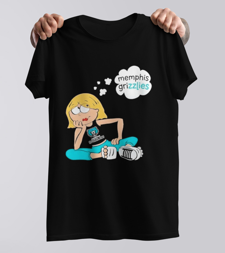 Memphis Grizzlies NBA Cartoon Blonde Girl Daydreaming Thought Bubble T-Shirt