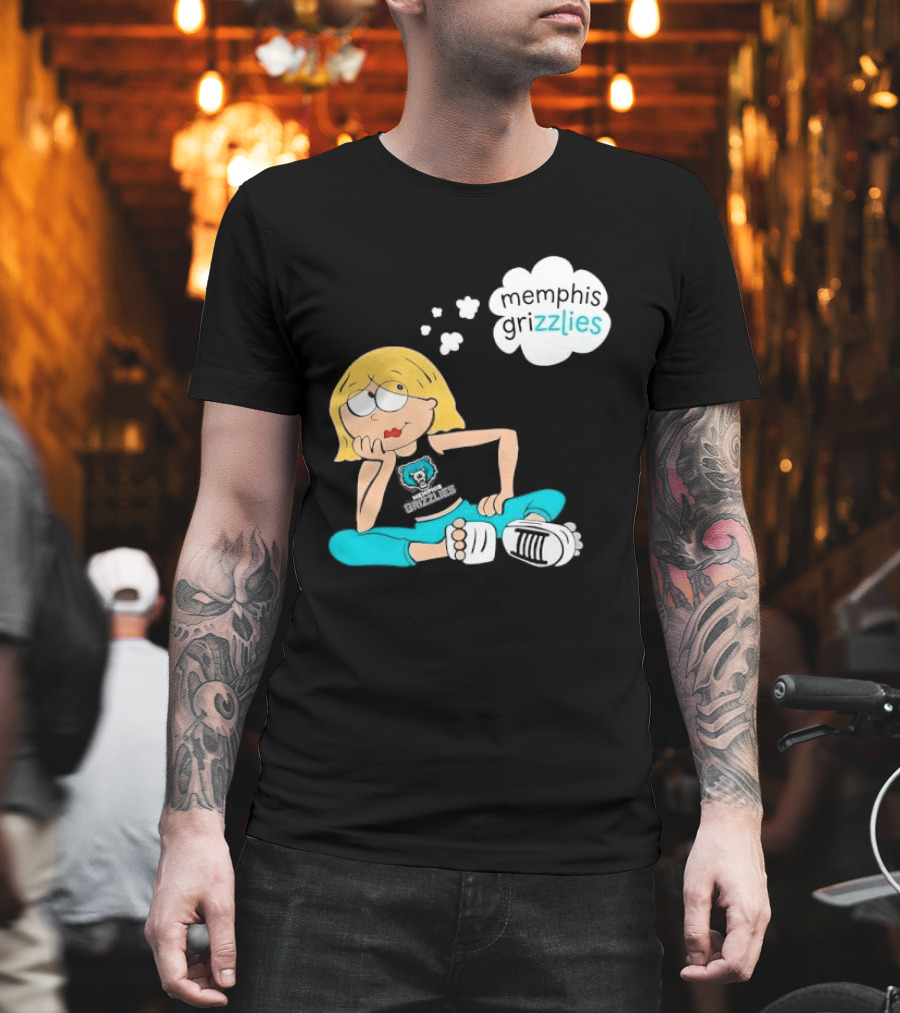 Memphis Grizzlies NBA Cartoon Blonde Girl Daydreaming Thought Bubble T-Shirt