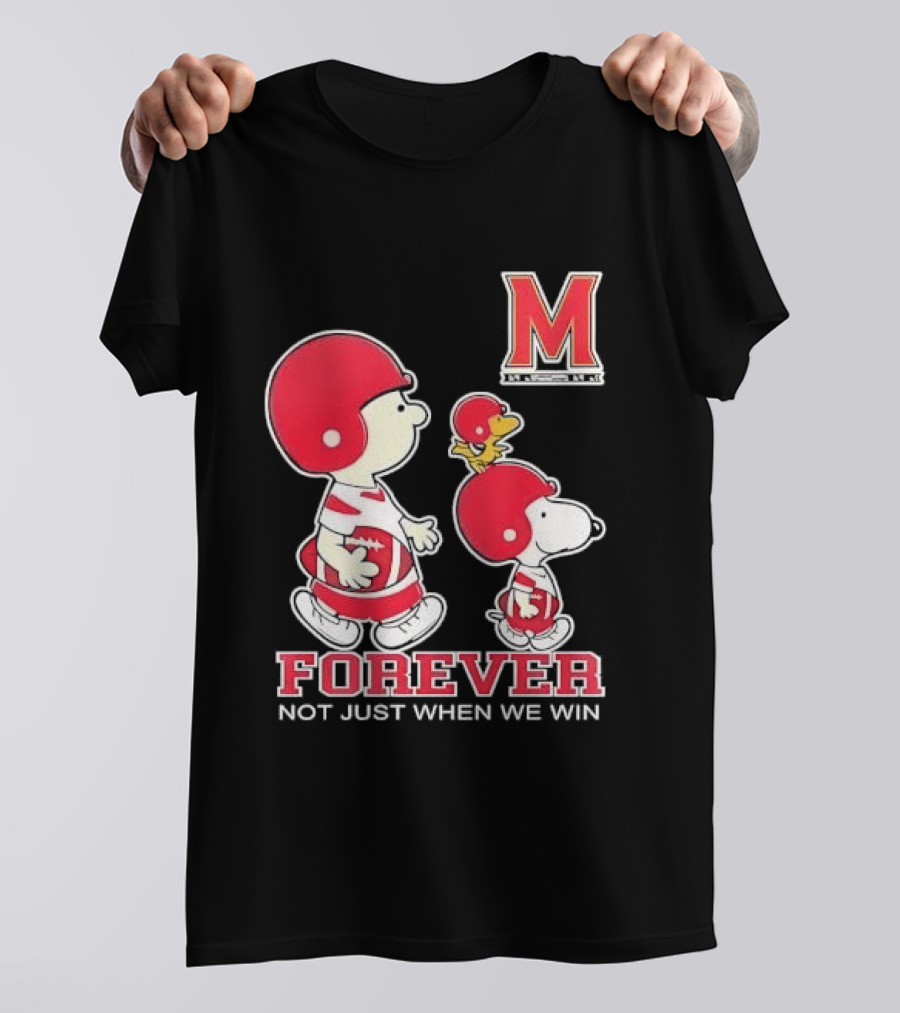 Charlie Brown And Snoopy Forever Loyalty Maryland Terrapins Fan T-Shirt