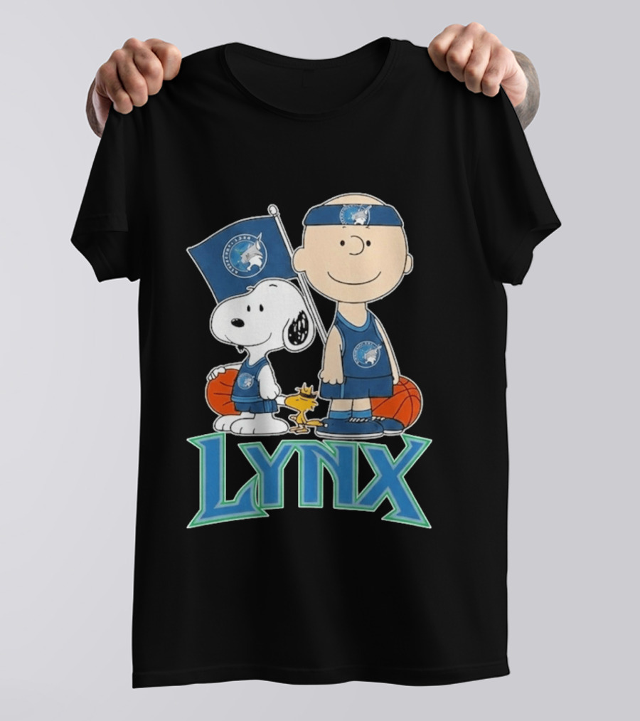 Minnesota Lynx Snoopy Charlie Brown WNBA Basketball Woodstock T-Shirt