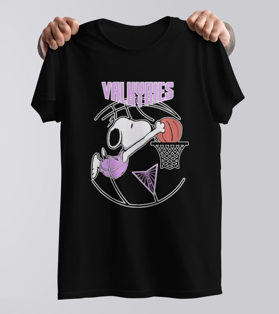 Snoopy Valkyries Basketball Dunk WNBA Golden State T-Shirt
