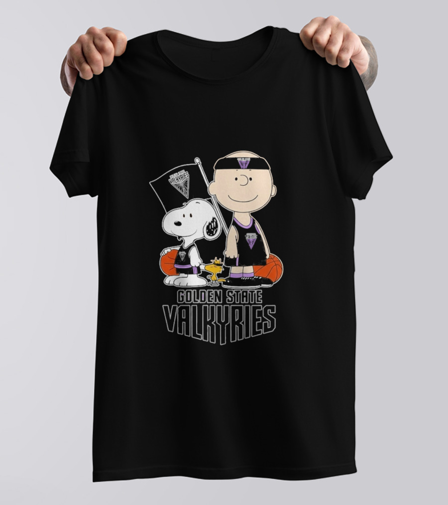 Golden State Valkyries Charlie Brown Snoopy WNBA Basketball T-Shirt
