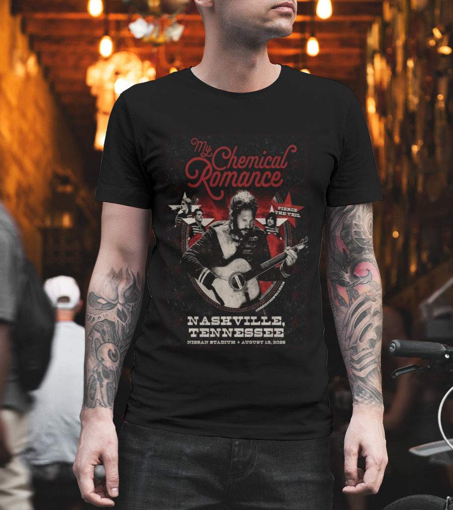 My Chemical Romance Nashville Tennessee Pierce The Veil Nissan Stadium August 10 2026 T-Shirt