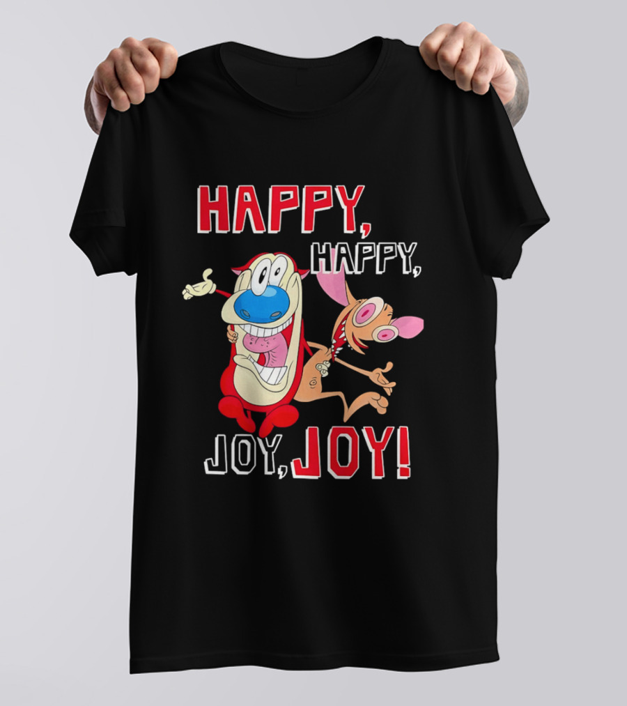 Happy Happy Joy Joy Ren Stimpy Characters T-Shirt
