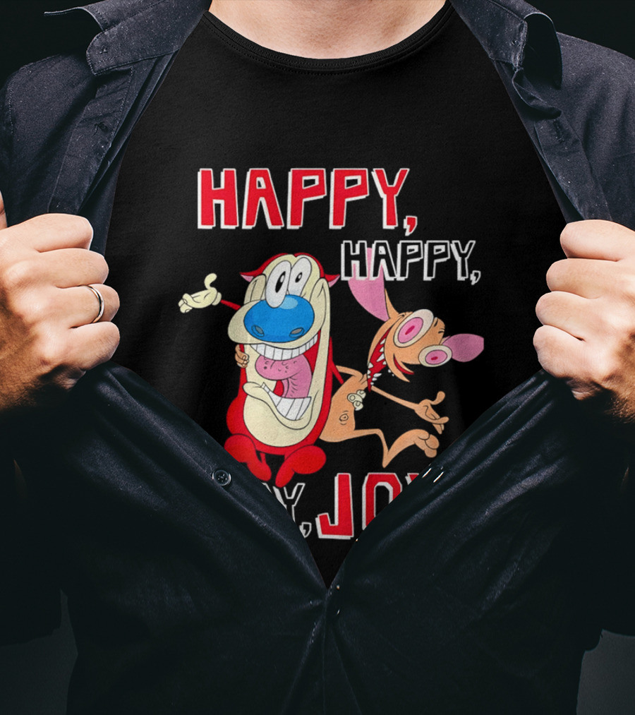 Happy Happy Joy Joy Ren Stimpy Characters T-Shirt