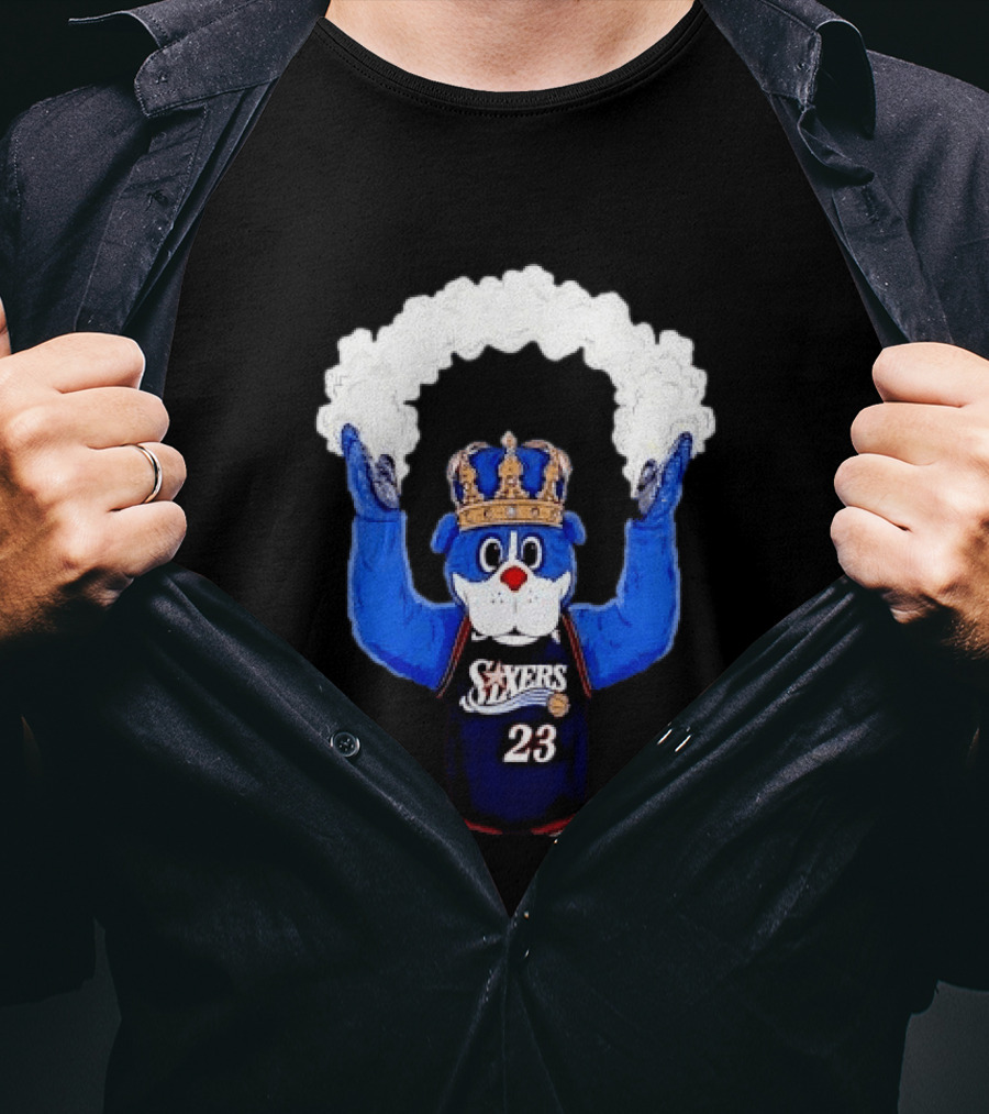 Philadelphia 76ers Franklin The Dog Mascot With Crown NBA 23 Play The Suns T-Shirt
