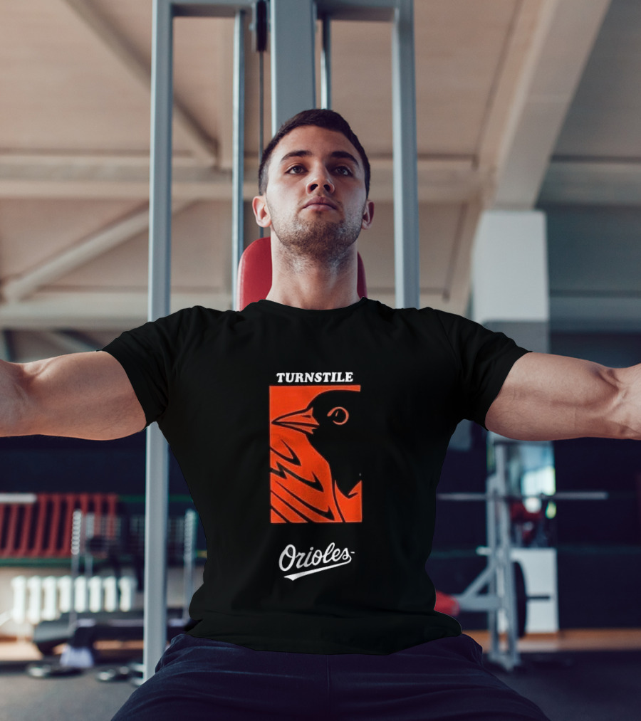 Turnstile Orioles Collaboration Bird Graphic Baltimore Team Merchandise T-Shirt