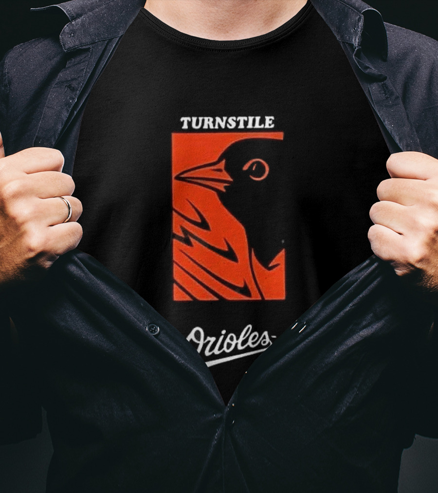 Turnstile Orioles Collaboration Bird Graphic Baltimore Team Merchandise T-Shirt
