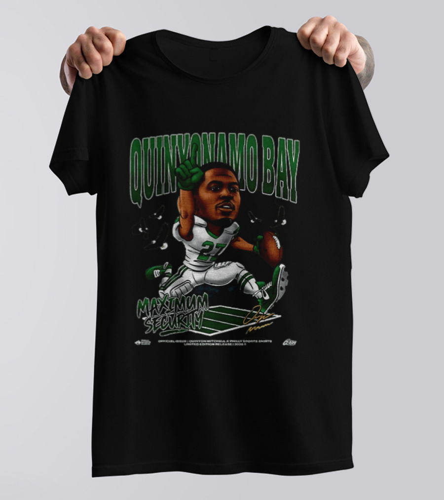 Quinyonamo Bay Maximum Security Quinyon Mitchell Philadelphia Eagles 27 T-Shirt