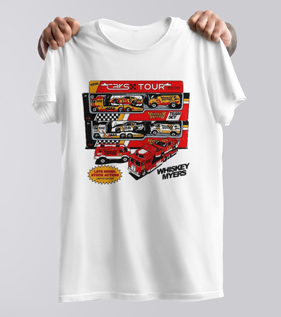 NEW Cars Tour Whiskey Myers Team Set Late Model Stock Action Limited Edition T-Shirt