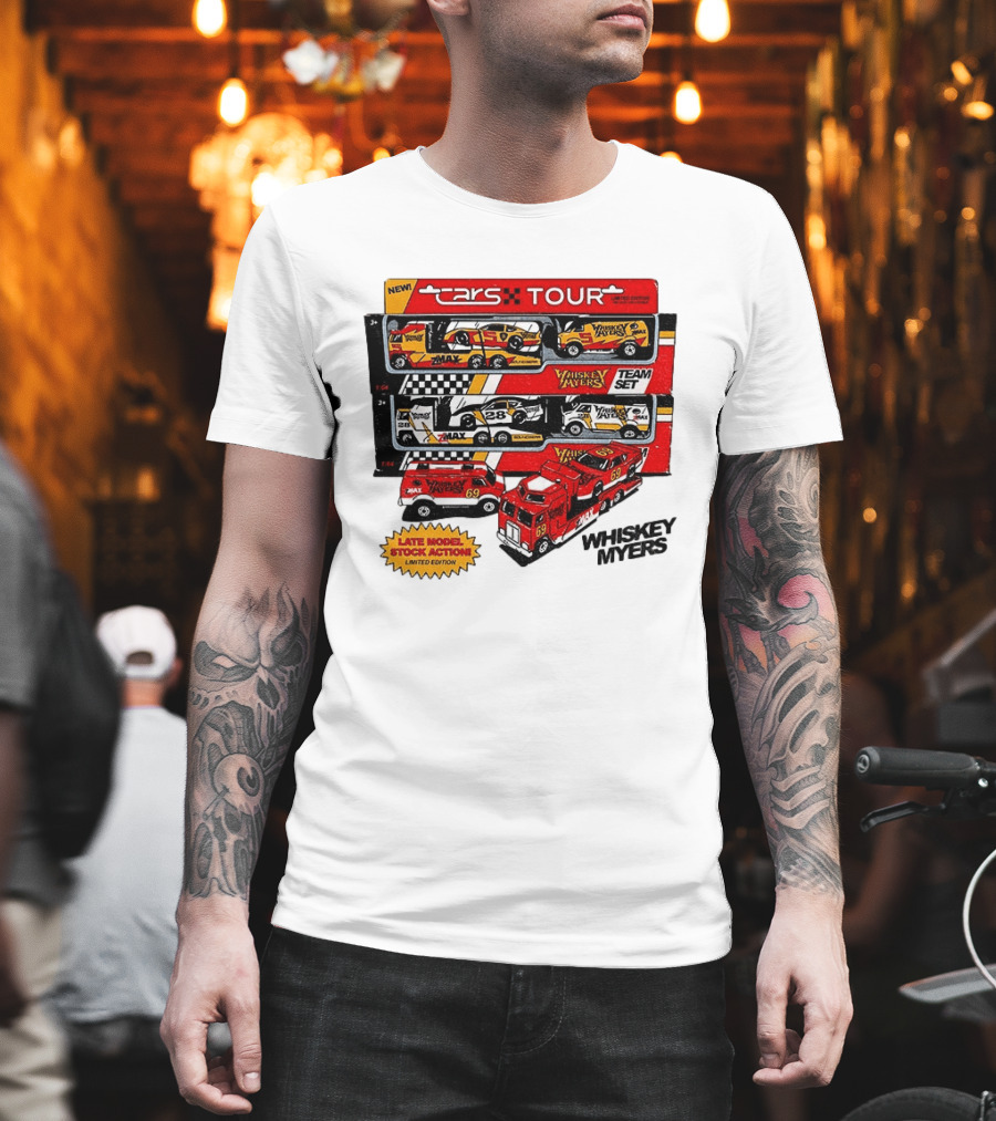 NEW Cars Tour Whiskey Myers Team Set Late Model Stock Action Limited Edition T-Shirt