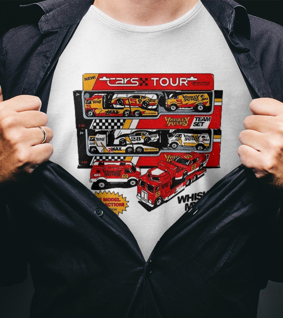 NEW Cars Tour Whiskey Myers Team Set Late Model Stock Action Limited Edition T-Shirt