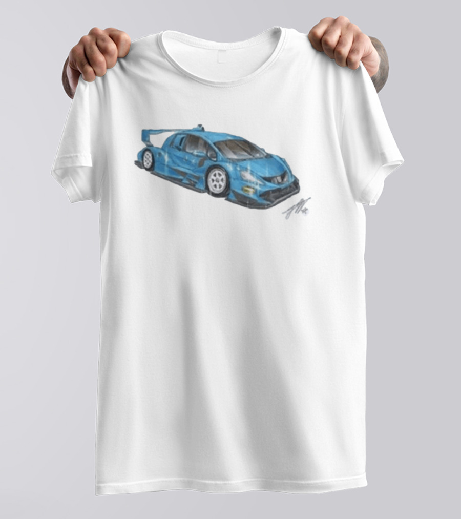 Grentperez Fig Blue Race Car T-Shirt