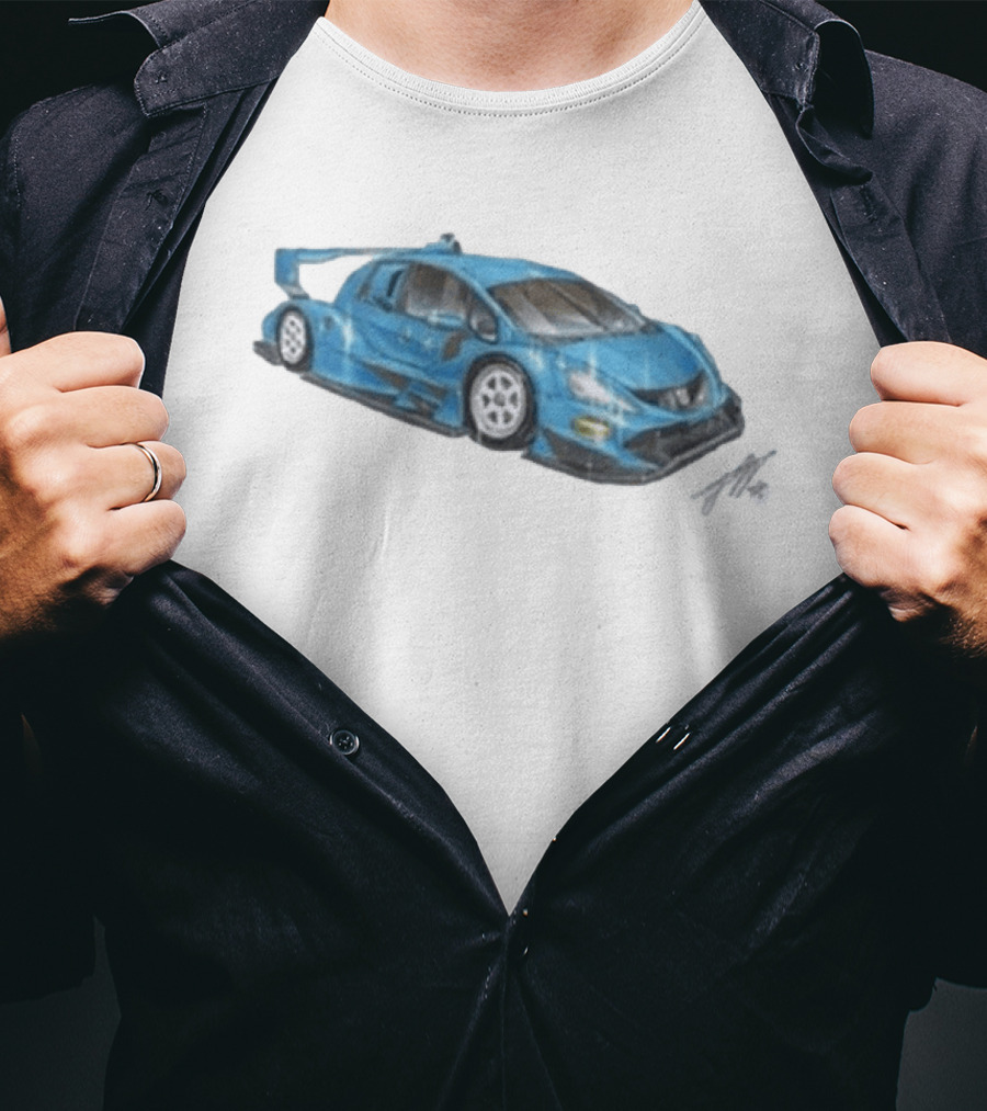 Grentperez Fig Blue Race Car T-Shirt