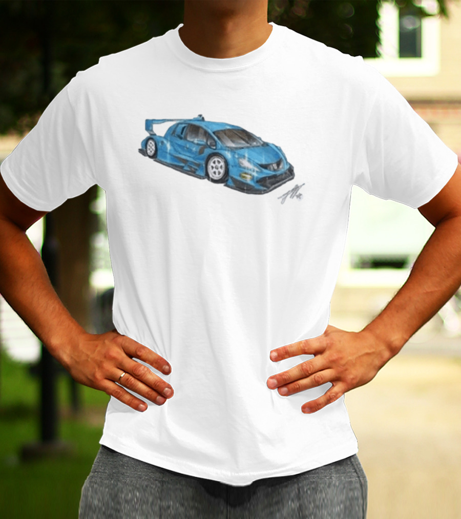 Grentperez Fig Blue Race Car T-Shirt