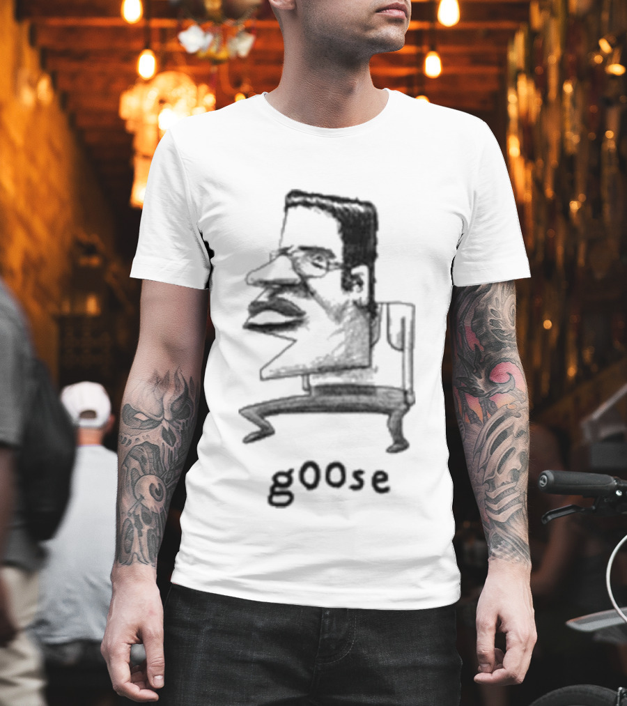 Grentperez G00se Man Goose Text Sketch T-Shirt