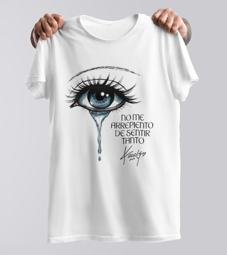 Karol G No Me Arrepiento De Sentir Tanto Crying Blue Eye T-Shirt