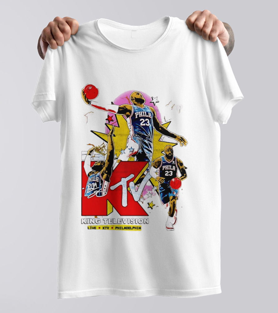 King Television Philadelphia 23 Philadelphia 76ers NBA KTV MTV Live T-Shirt