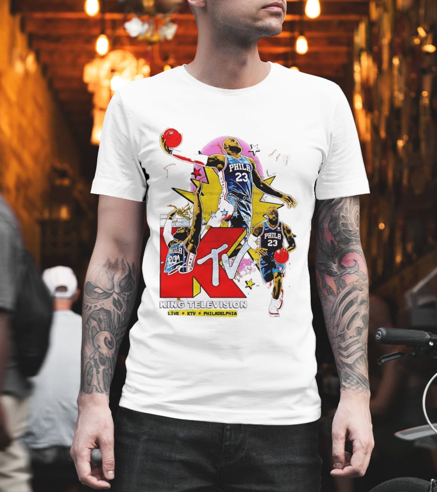 King Television Philadelphia 23 Philadelphia 76ers NBA KTV MTV Live T-Shirt