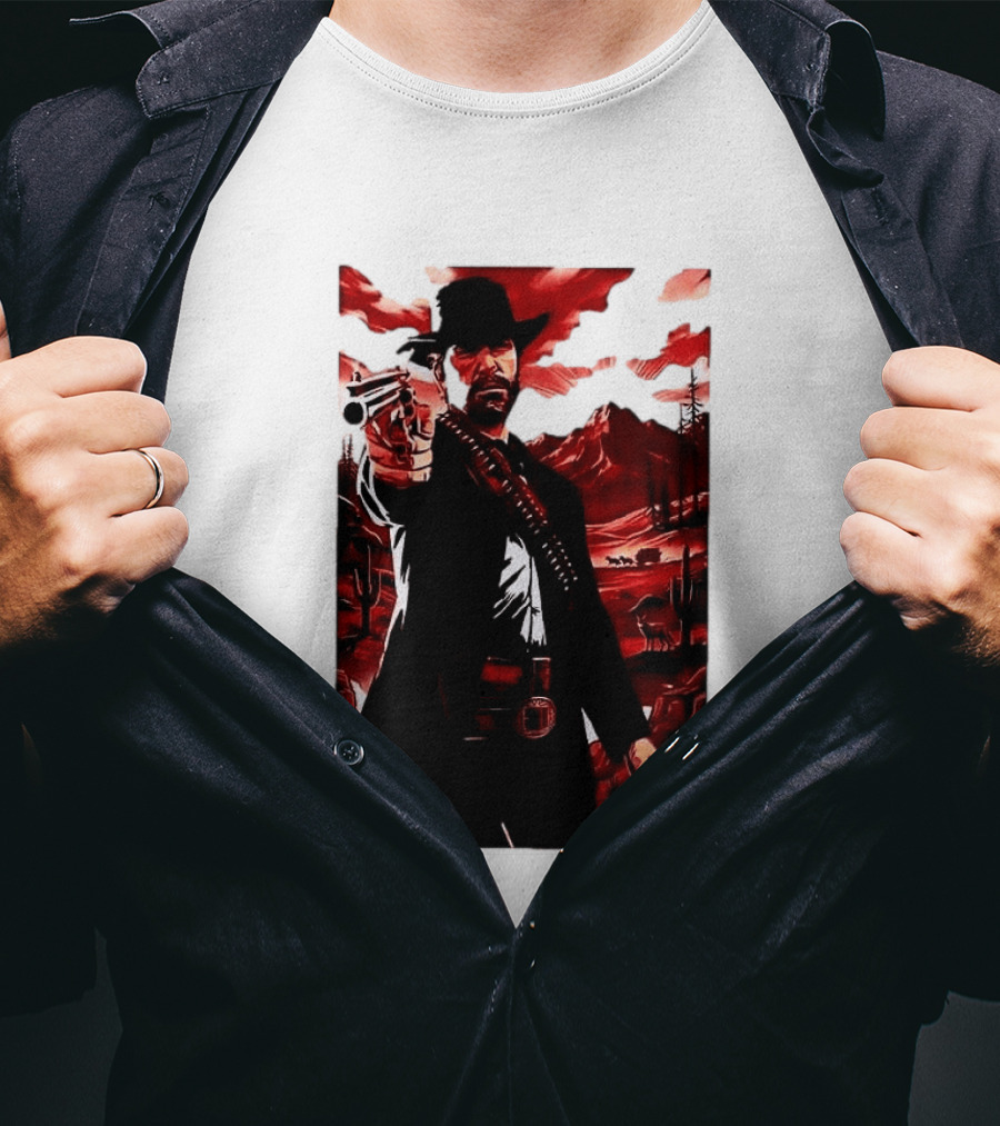 Red Dead Redemption 2 Cowboy Illustration Best Game Ever Made T-Shirt