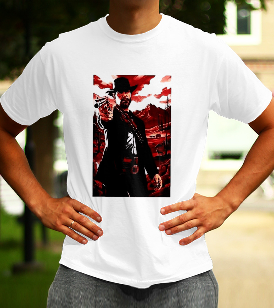 Red Dead Redemption 2 Cowboy Illustration Best Game Ever Made T-Shirt