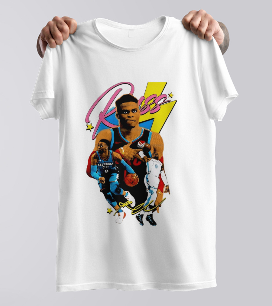 Russell Westbrook Oklahoma City Thunder NBA Russ Basketball Player Iconic Moments T-Shirt