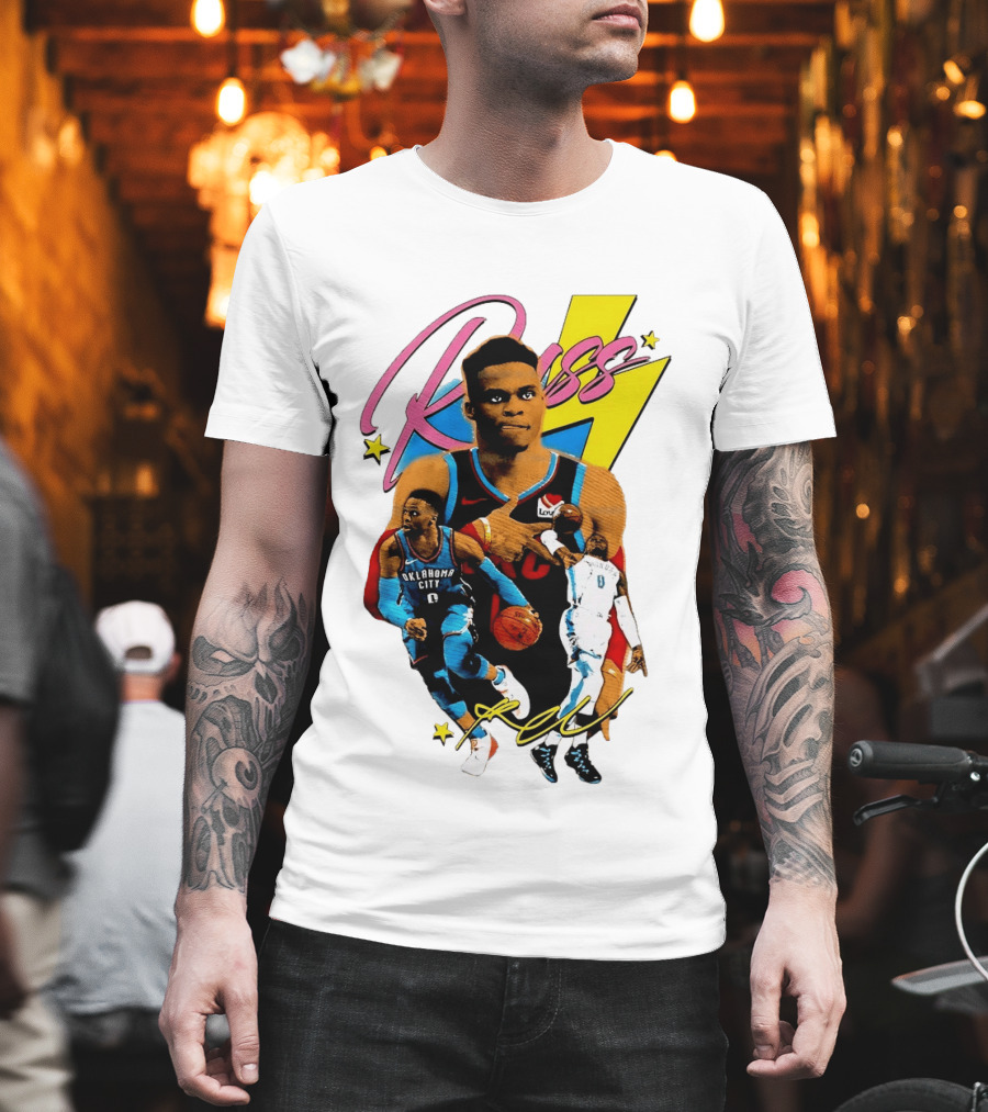 Russell Westbrook Oklahoma City Thunder NBA Russ Basketball Player Iconic Moments T-Shirt