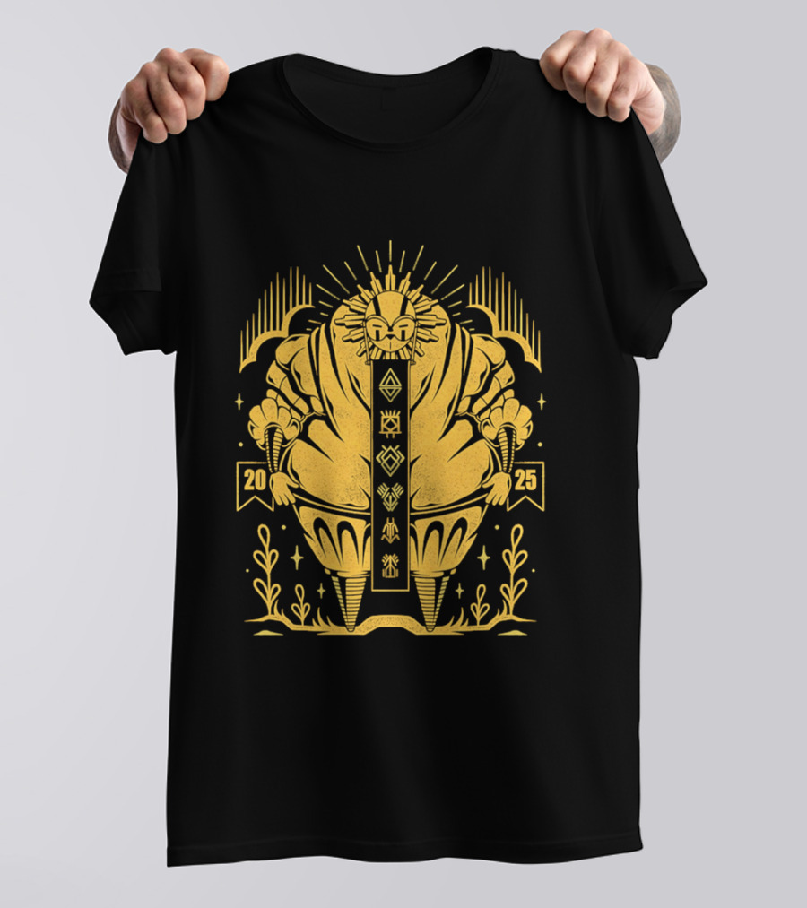 2025 Sun God Symbols Ornate Geometric Motif T-Shirt
