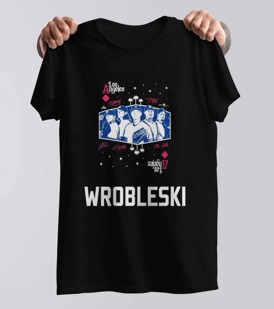 Los Angeles Dodgers 2026 Aces Wrobleski Team Players T-Shirt