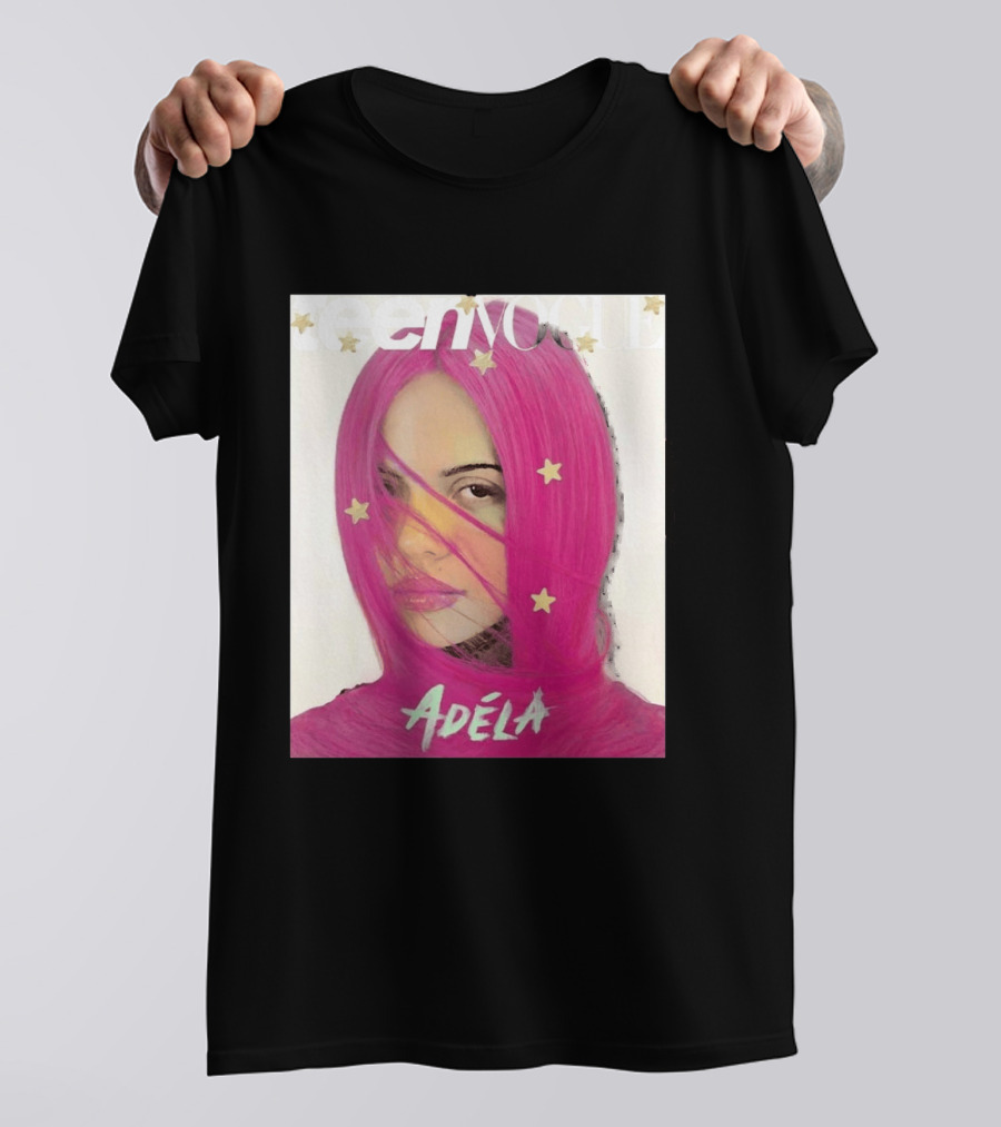Teen Vogue Cover Adéla Pink Hair Star Accents T-Shirt