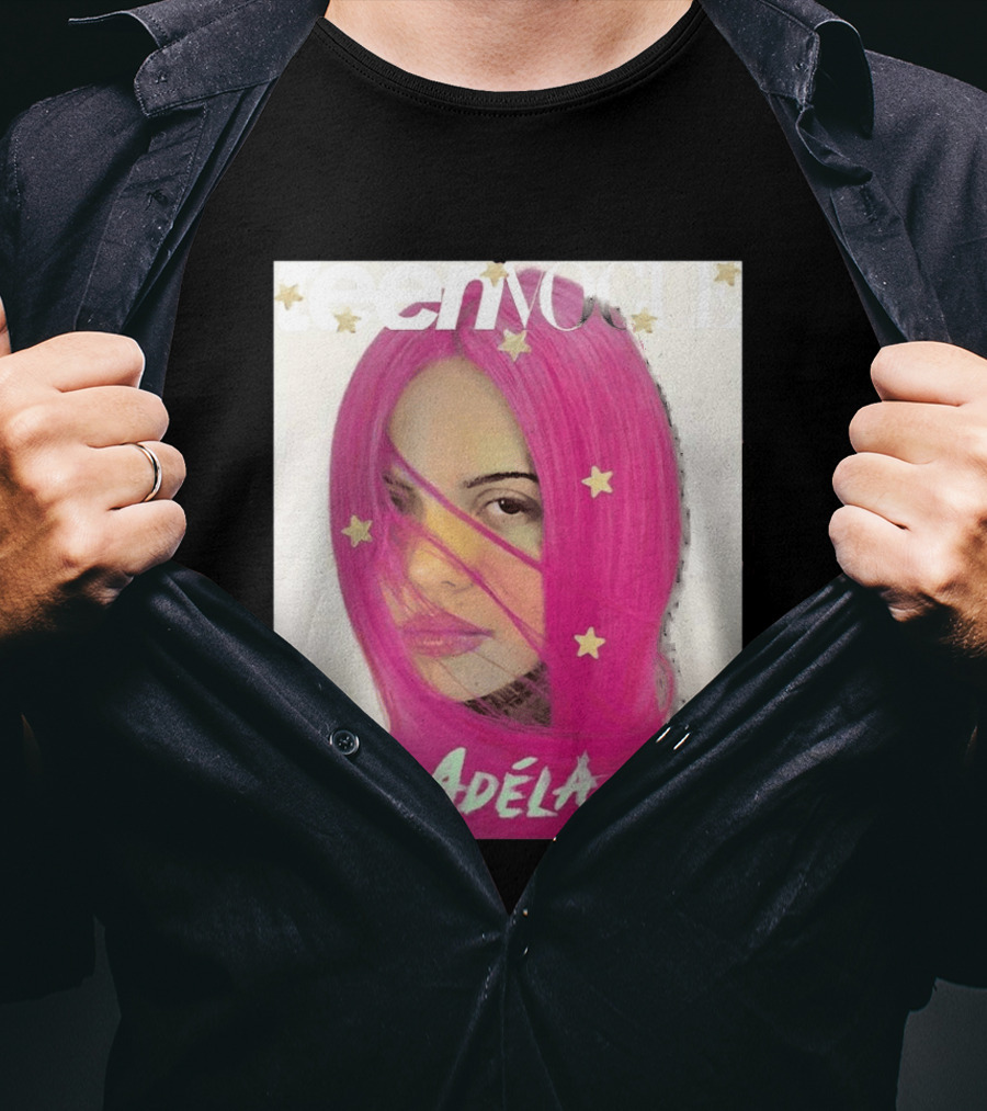 Teen Vogue Cover Adéla Pink Hair Star Accents T-Shirt