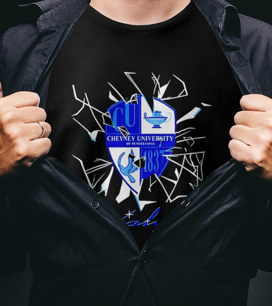 Cheyney University Pennsylvania 1837 Shattered Glass Wolves T-Shirt