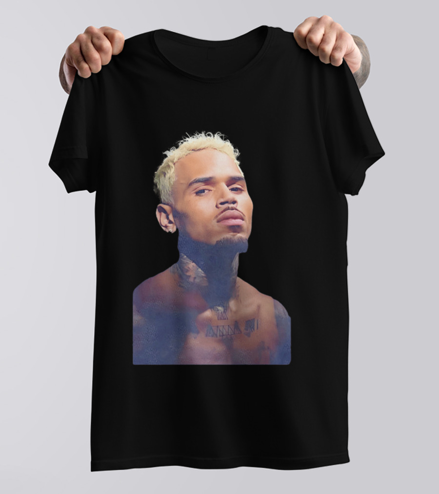 Chris Brown Blond Hair Tattoo T-Shirt