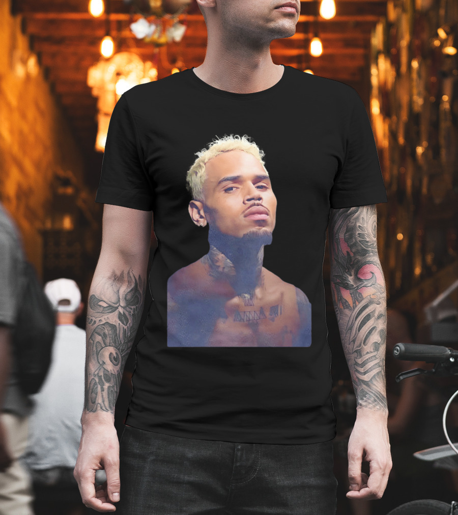 Chris Brown Blond Hair Tattoo T-Shirt