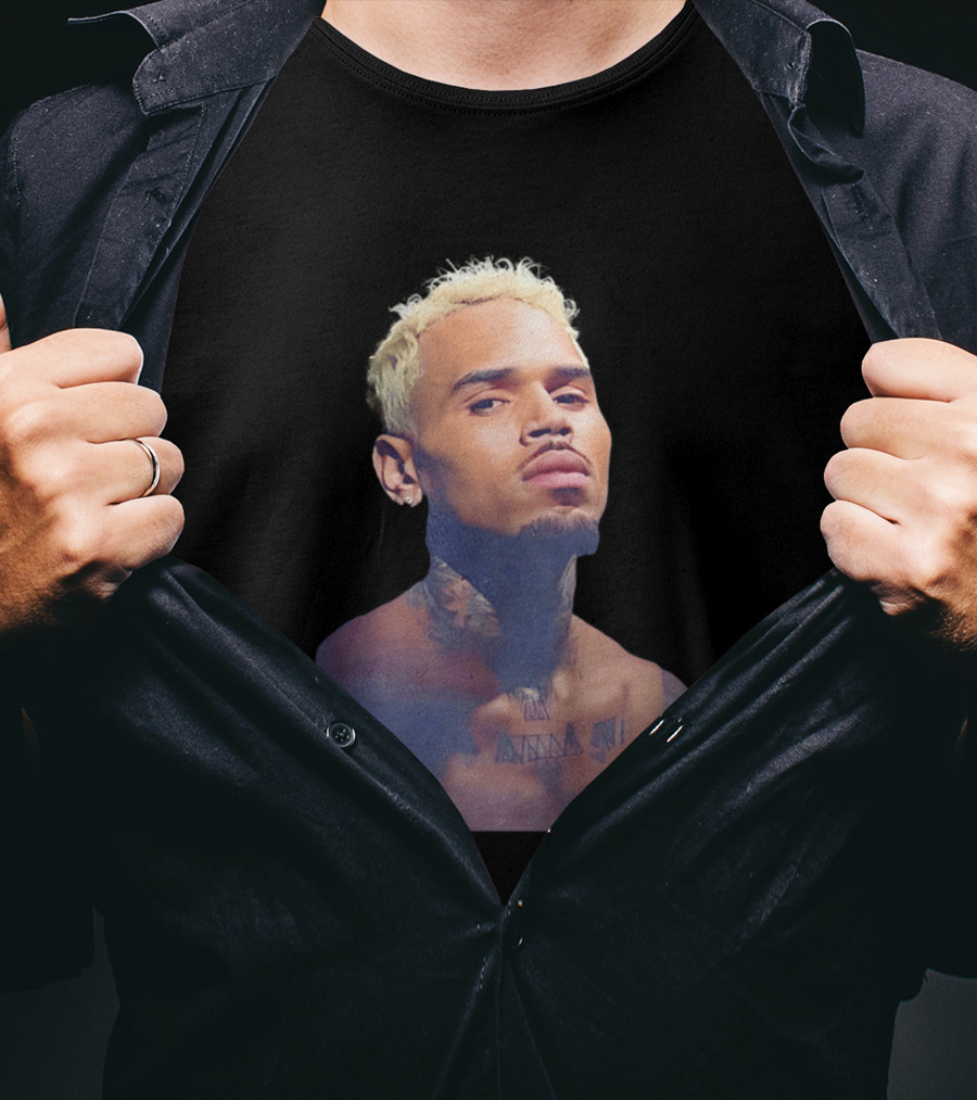 Chris Brown Blond Hair Tattoo T-Shirt