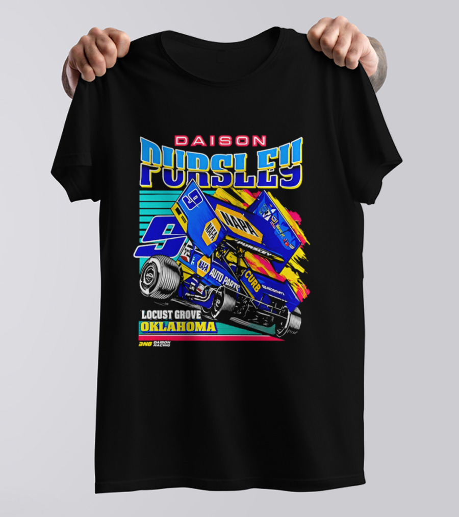 Daison Pursley Locust Grove Oklahoma Sprint Car Racing 9 Team T-Shirt