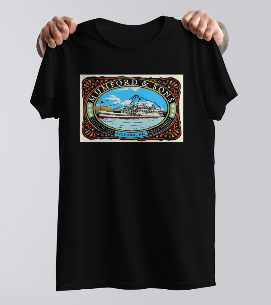 Mumford & Sons BankNH Pavilion Gilford NH August 15 2026 With Steamboat T-Shirt