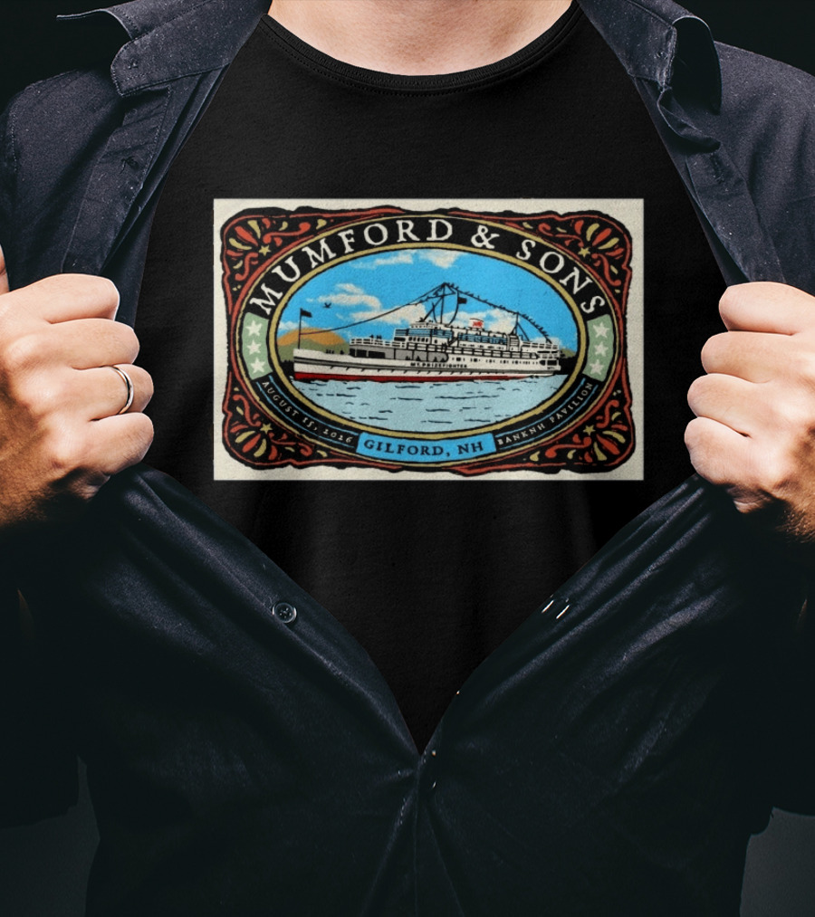Mumford & Sons BankNH Pavilion Gilford NH August 15 2026 With Steamboat T-Shirt