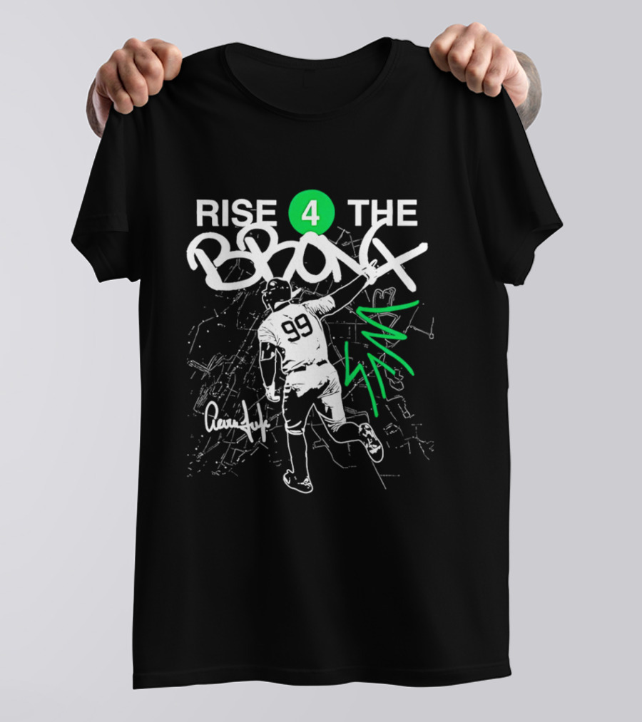 Rise 4 The Bronx Aaron Judge 99 Baseball Graffiti T-Shirt
