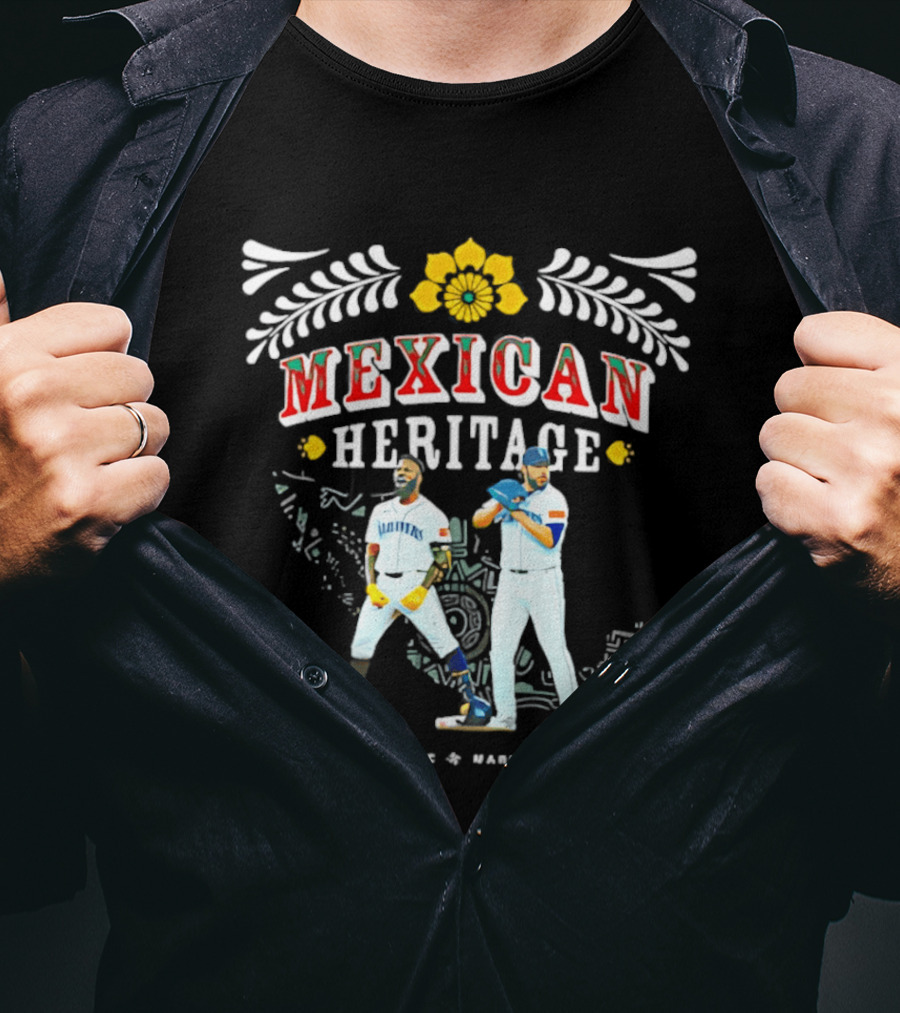 Mexican Heritage Seattle Mariners MLB Baseball Seattle To Sábado T-Shirt