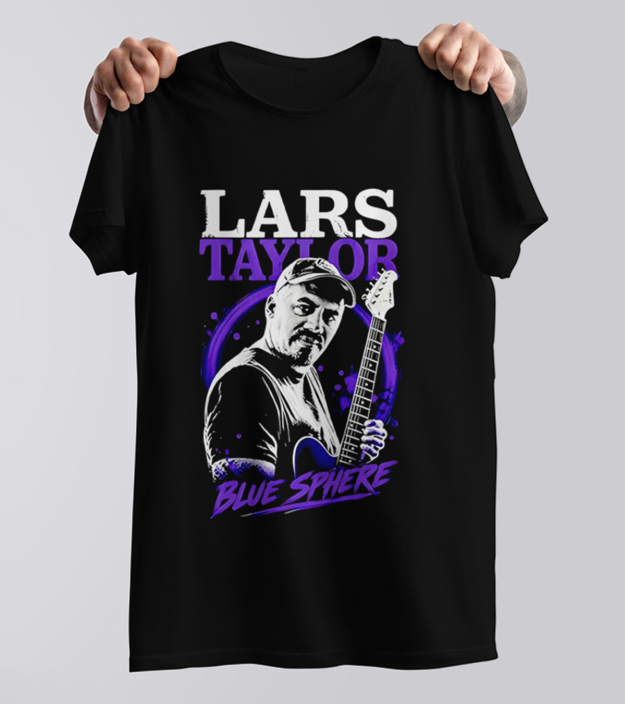 Lars Taylor Blue Sphere Smooth Jazz Guitarist T-Shirt