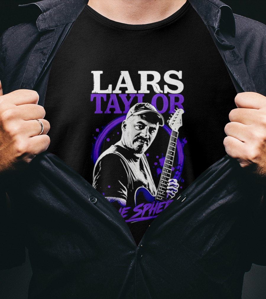 Lars Taylor Blue Sphere Smooth Jazz Guitarist T-Shirt