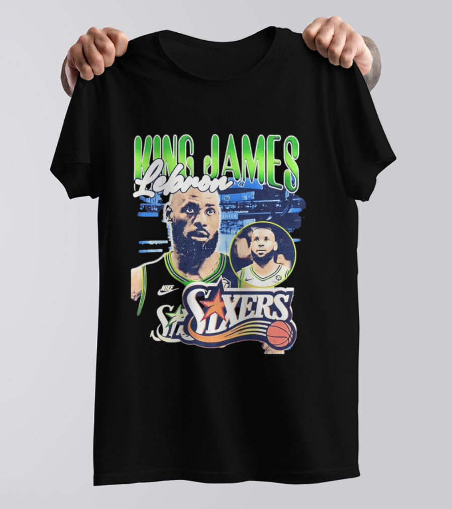 LeBron King James Sixers Philadelphia 76ers NBA Basketball Nike T-Shirt