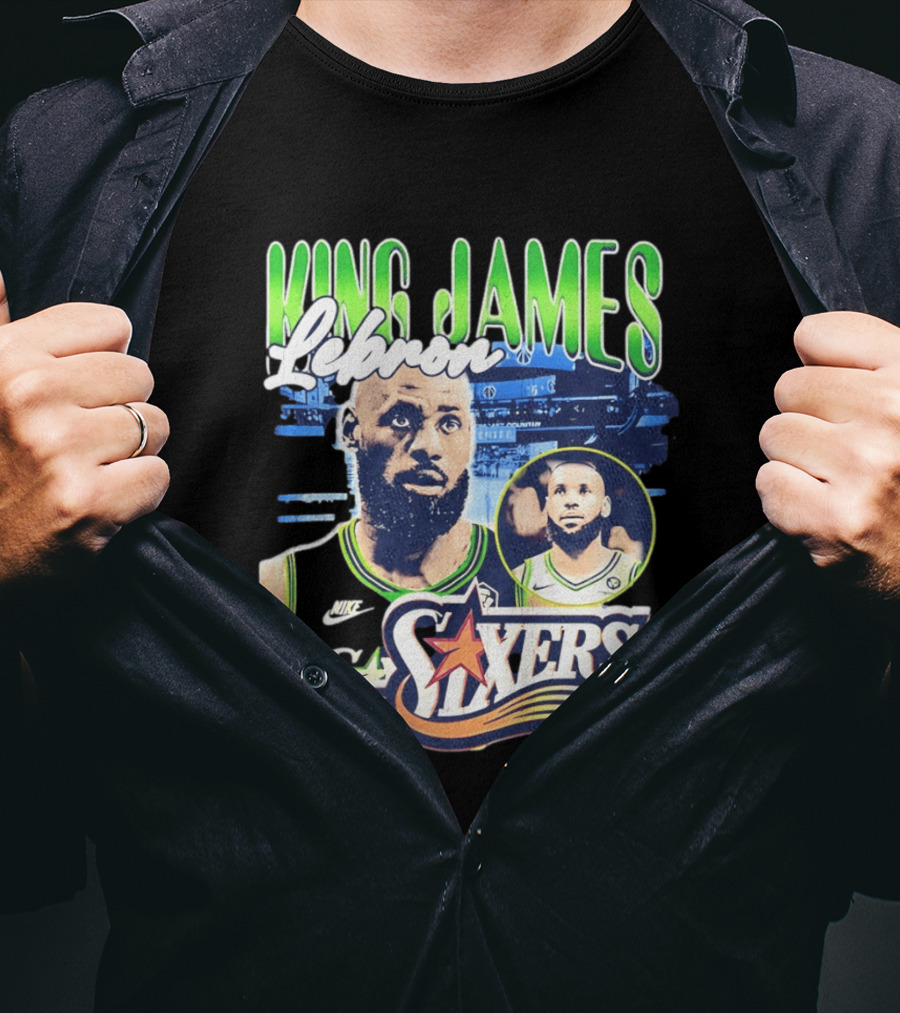 LeBron King James Sixers Philadelphia 76ers NBA Basketball Nike T-Shirt