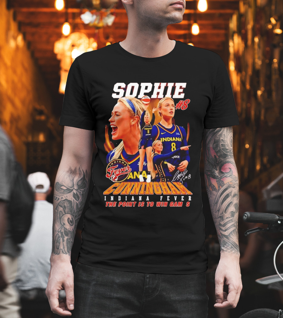 Sophie Cunningham Indiana Fever #8 The Point Is To Win Games 2026 T-Shirt